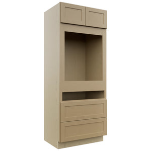 Fabuwood Galaxy Natural Oak OC3384C Tall Oven Cabinet Combo, Front View