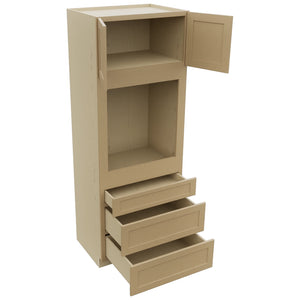 Fabuwood Galaxy Natural Oak OC3390S Tall Oven Cabinet Single, Open View