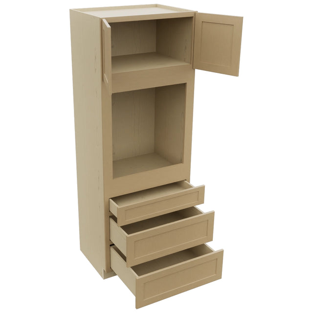 Fabuwood Galaxy Natural Oak OC3390S Tall Oven Cabinet Single, Open View
