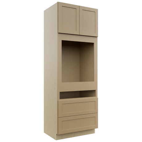 Fabuwood Galaxy Natural Oak OC3393C Tall Oven Cabinet Combo, Front View