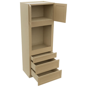Fabuwood Galaxy Natural Oak OC3393S Tall Oven Cabinet Single, Open View