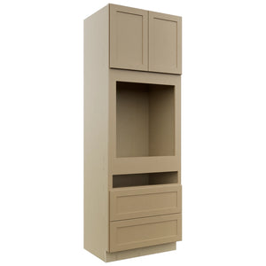 Fabuwood Galaxy Natural Oak OC3396C Tall Oven Cabinet Combo, Front View