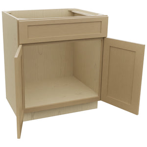 Fabuwood Galaxy Natural Oak SB30 Base Sink Cabinet, Open View
