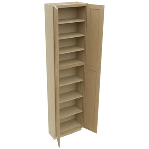 Fabuwood Galaxy Natural Oak TP181293 Tall Pantry Cabinet, Open View