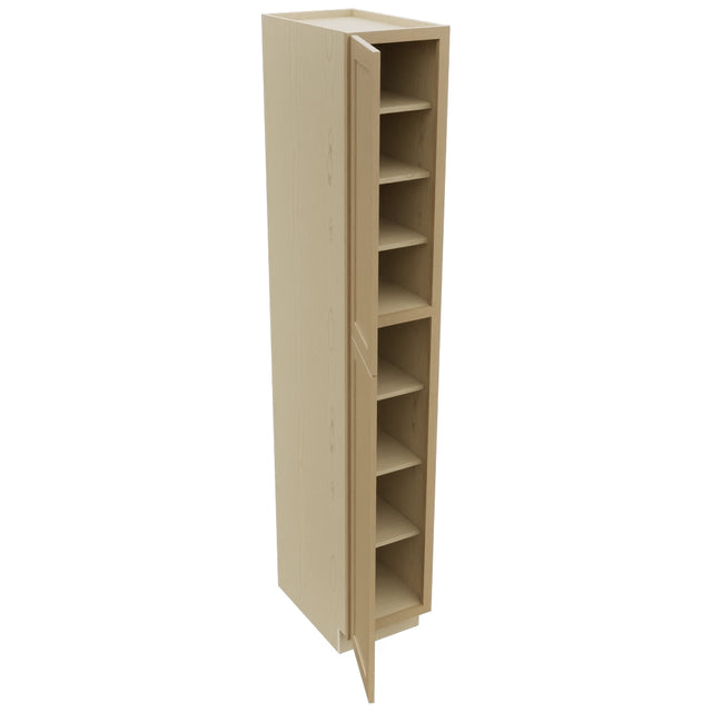 Fabuwood Galaxy Natural Oak TP242493 Tall Pantry Cabinet, Open View