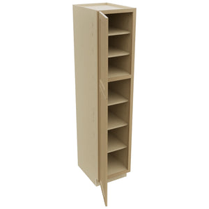 Fabuwood Galaxy Natural Oak TP301284 Tall Pantry Cabinet, Open View