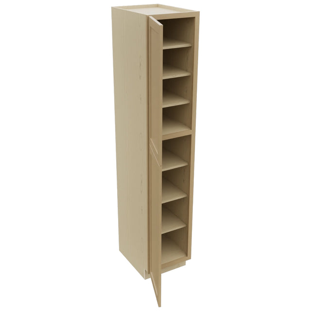 Fabuwood Galaxy Natural Oak TP301293 Tall Pantry Cabinet, Open View