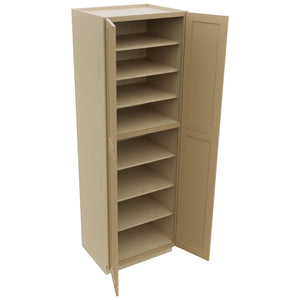 Fabuwood Galaxy Natural Oak TP361293 Tall Pantry Cabinet, Open View