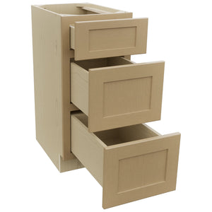 Fabuwood Galaxy Natural Oak VDB15-34 Vanity Drawer Cabinet, Open View