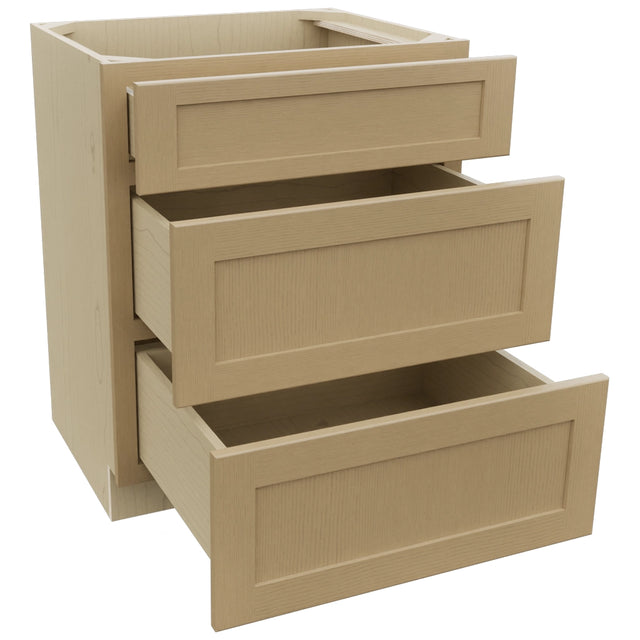 Fabuwood Galaxy Natural Oak VDB27-34 Vanity Drawer Cabinet, Open View