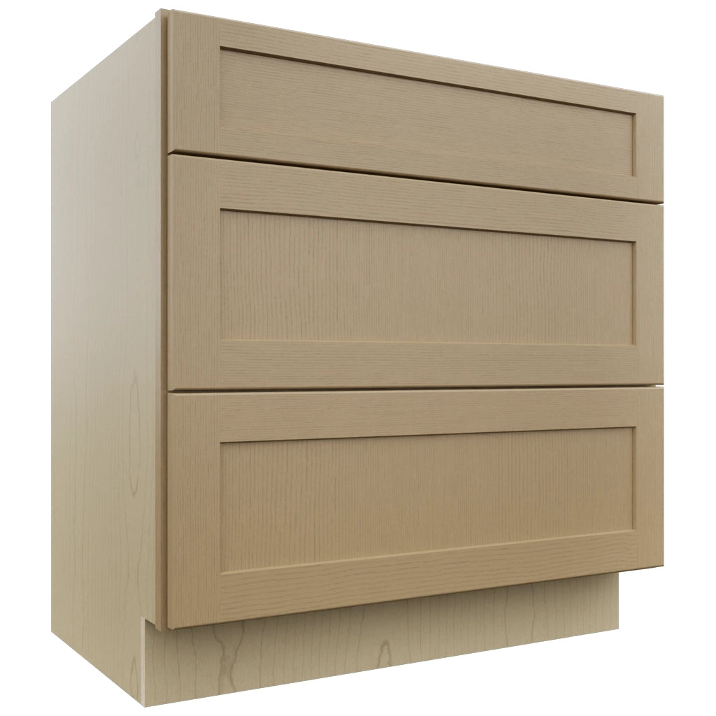 Fabuwood Galaxy Natural Oak VDB33-34 Vanity Drawer Cabinet, Front View