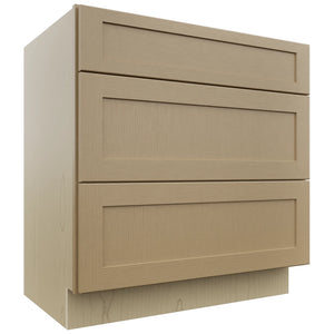 Fabuwood Galaxy Natural Oak VDB33-34 Vanity Drawer Cabinet, Front View