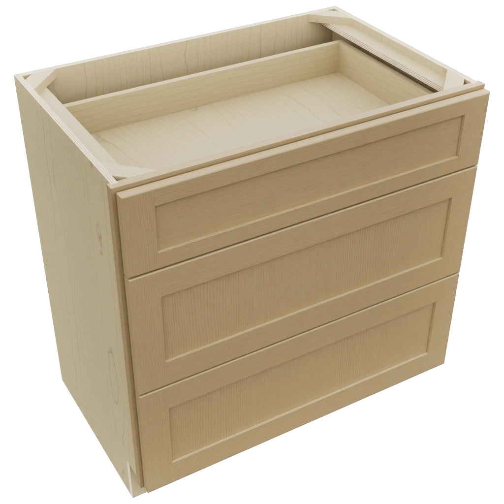 Fabuwood Galaxy Natural Oak VDB33-34 Vanity Drawer Cabinet, Top View