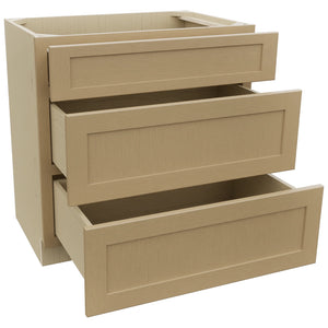 Fabuwood Galaxy Natural Oak VDB33-34 Vanity Drawer Cabinet, Open View