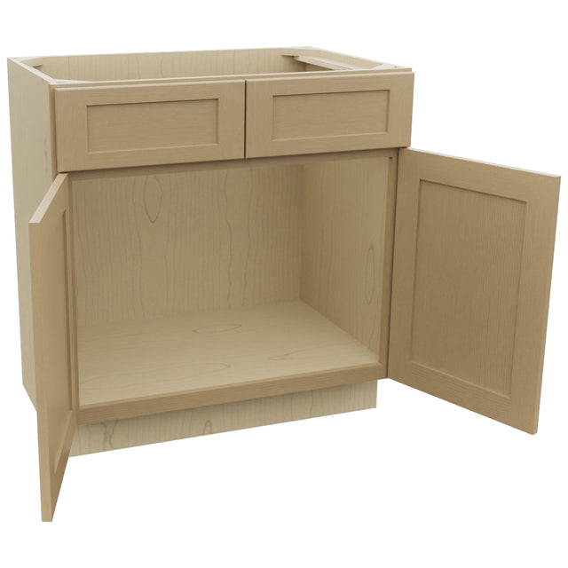 Fabuwood Galaxy Natural Oak VSB33-34 Vanity Sink Cabinet, Open View