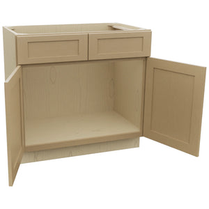 Fabuwood Galaxy Natural Oak VSB36-34 Vanity Sink Cabinet, Open View