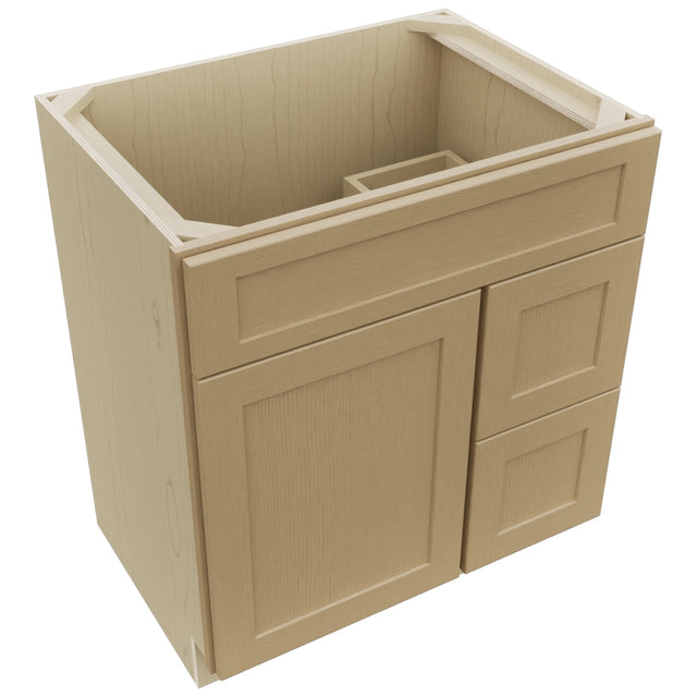Fabuwood Galaxy Natural Oak VSD30DR Vanity Combo Cabinet, Top View