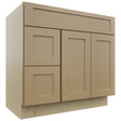 Fabuwood Galaxy Natural Oak VSD36DL Vanity Combo Cabinet, Front View