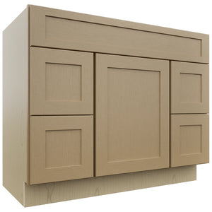 Fabuwood Galaxy Natural Oak VSD42 Vanity Combo Cabinet, Front View