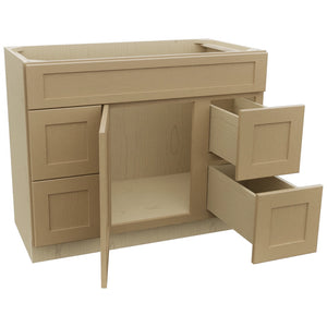 Fabuwood Galaxy Natural Oak VSD42 Vanity Combo Cabinet, Open View