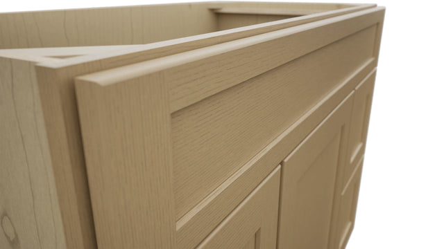 Fabuwood Galaxy Natural Oak VSD42 Vanity Combo Cabinet, Detail View