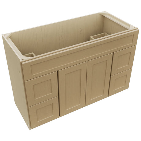 Fabuwood Galaxy Natural Oak VSD48 Vanity Combo Cabinet, Top View
