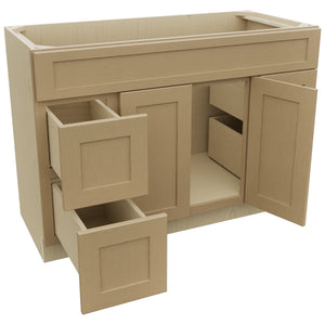 Fabuwood Galaxy Natural Oak VSD48 Vanity Combo Cabinet, Open View