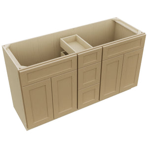 Fabuwood Galaxy Natural Oak VSD60DOUBLE Vanity Combo Cabinet, Top View