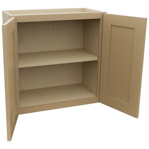 Fabuwood Galaxy Natural Oak W2424 Wall Standard Cabinet, Open View