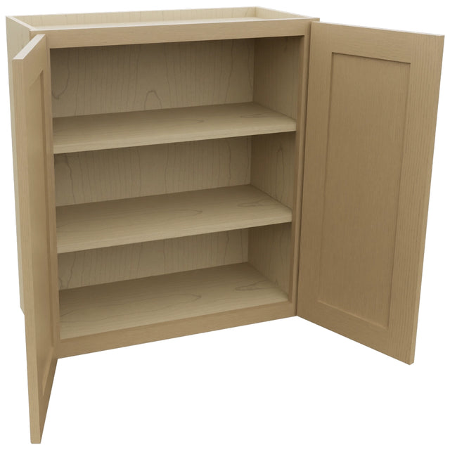 Fabuwood Galaxy Natural Oak W2730 Wall Standard Cabinet, Open View