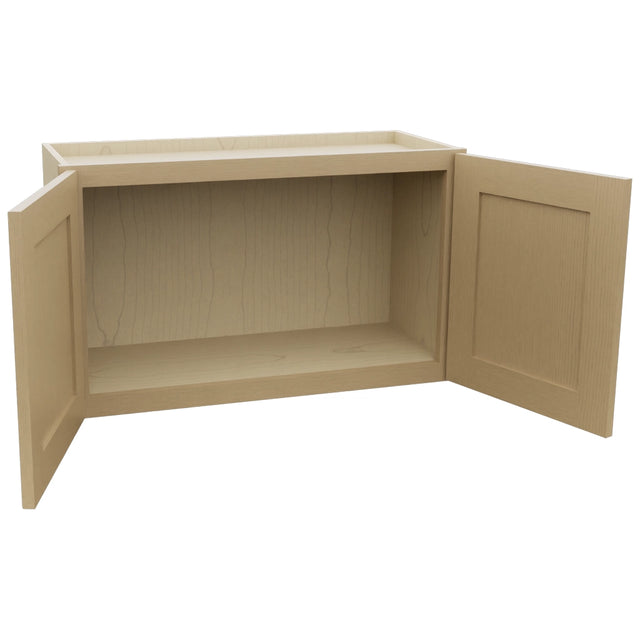 Fabuwood Galaxy Natural Oak W3018 Wall Standard Cabinet, Open View
