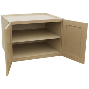 Fabuwood Galaxy Natural Oak W302124 Wall Deep Cabinet, Open View