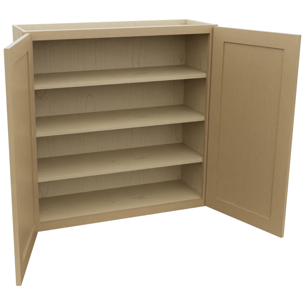 Fabuwood Galaxy Natural Oak W3636 Wall Standard Cabinet, Open View