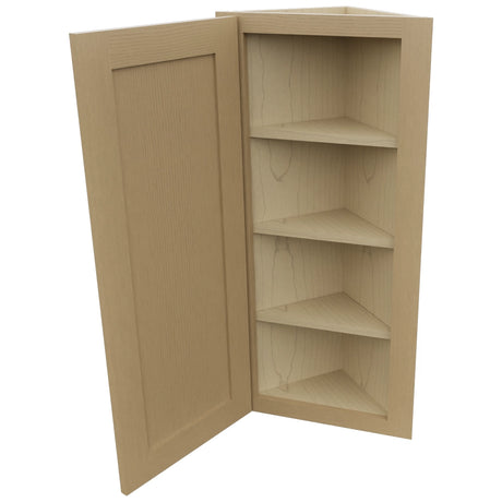 Fabuwood Galaxy Natural Oak WAE1236 Wall Angle End Cabinet, Open View