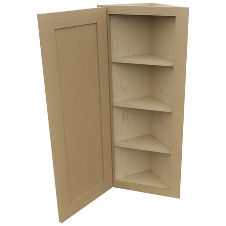 Fabuwood Galaxy Natural Oak WAE1239 Wall Angle End Cabinet, Open View