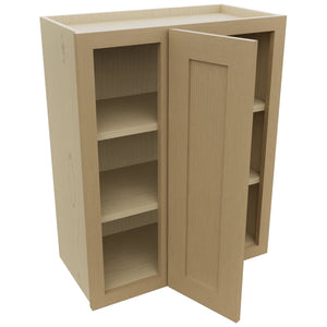 Fabuwood Galaxy Natural Oak WBC2430 Wall Corner Blind Cabinet, Open View