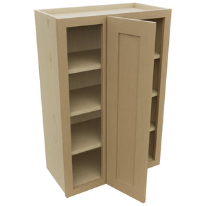 Fabuwood Galaxy Natural Oak WBC2436 Wall Corner Blind Cabinet, Open View