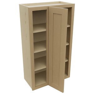 Fabuwood Galaxy Natural Oak WBC2442 Wall Corner Blind Cabinet, Open View