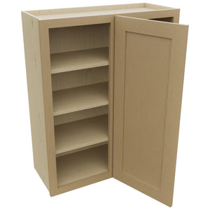 Fabuwood Galaxy Natural Oak WBC3036 Wall Corner Blind Cabinet, Open View