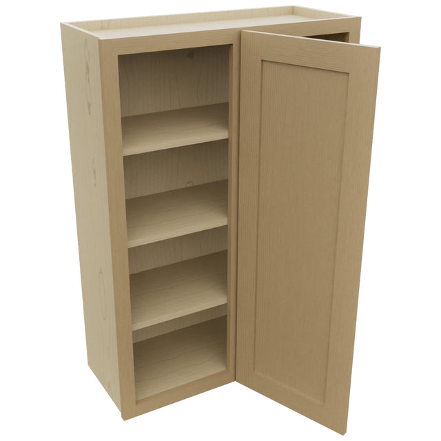 Fabuwood Galaxy Natural Oak WBC3042 Wall Corner Blind Cabinet, Open View