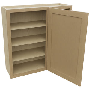 Fabuwood Galaxy Natural Oak WBC3636 Wall Corner Blind Cabinet, Open View
