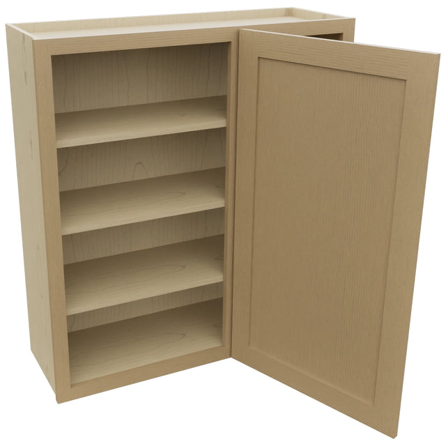 Fabuwood Galaxy Natural Oak WBC3639 Wall Corner Blind Cabinet, Open View