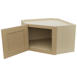 Fabuwood Galaxy Natural Oak WDC2415 Wall Corner Diagonal Cabinet, Open View