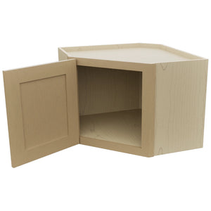 Fabuwood Galaxy Natural Oak WDC2418 Wall Corner Diagonal Cabinet, Open View