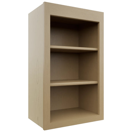 Fabuwood Galaxy Natural Oak WOS1830 Wall Open Shelf, Front View
