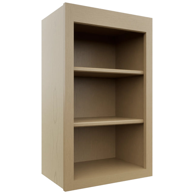 Fabuwood Galaxy Natural Oak WOS1830 Wall Open Shelf, Front View