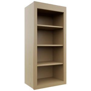 Fabuwood Galaxy Natural Oak WOS1839 Wall Open Shelf, Front View