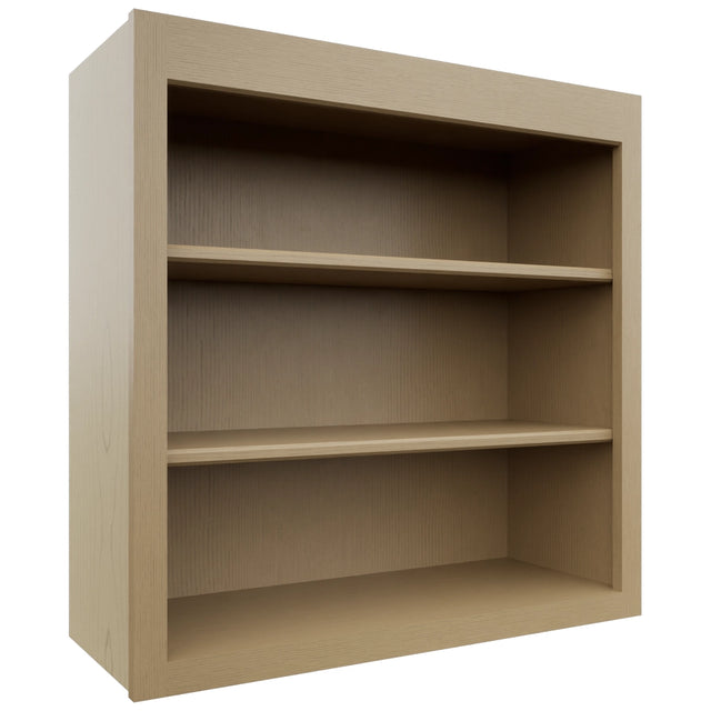 Fabuwood Galaxy Natural Oak WOS3030 Wall Open Shelf, Front View