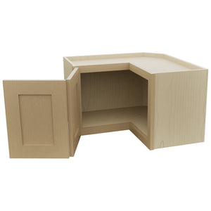 Fabuwood Galaxy Natural Oak WPC2415 Wall Corner Pie Cabinet, Open View