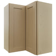 Fabuwood Galaxy Natural Oak WPC2430 Wall Corner Pie Cabinet, Front View